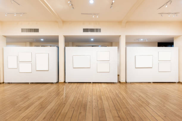 istock Blank billboard template inside the exhibition hall center. Useful for your advertising. 1154034236