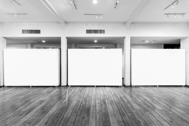 istock Blank billboard template inside the exhibition hall center. Useful for your advertising. 1154034273