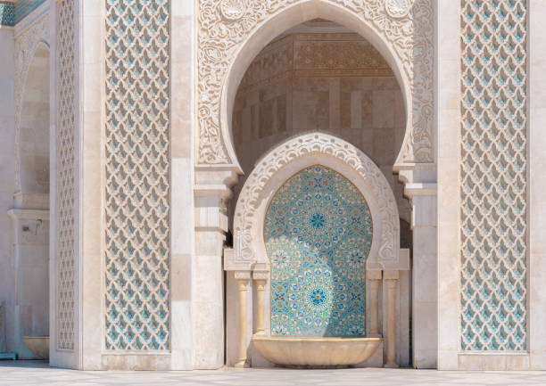 istock Facade of the Hassan II mosque. Ablution bath. 1154034438