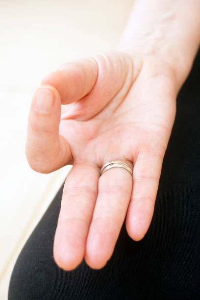 istock Close up view of woman's hand , meditating, mudra 1154038226