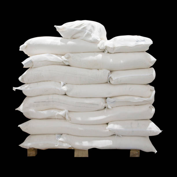 istock Stack of sacks, bags with bulk food. 1154038323