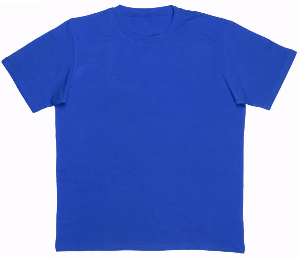 istock Blue shortsleeve cotton tshirt template isolated on white 1154045079