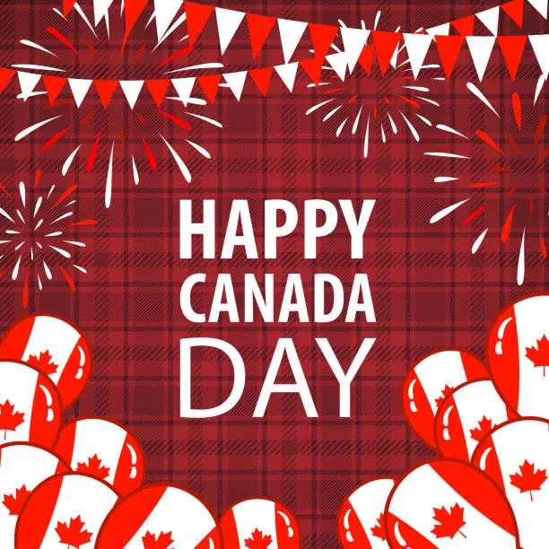 Vector illustration of Canada Day Celebrations