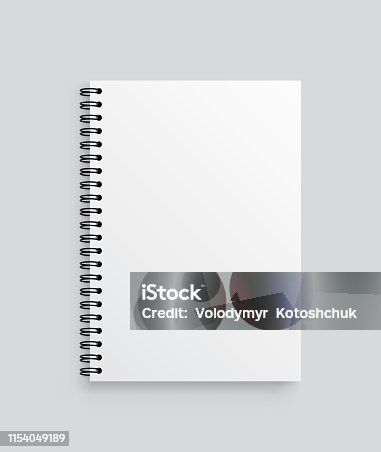 istock Realistic vector notebook. Front view. - stock vector. 1154049189