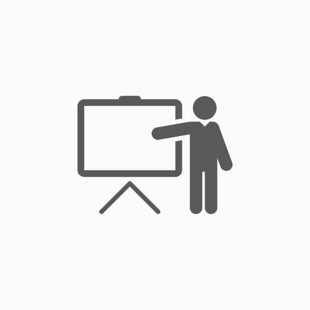 ilustraciones, imágenes clip art, dibujos animados e iconos de stock de icono de entrenamiento - symbol financial occupation seminar computer icon