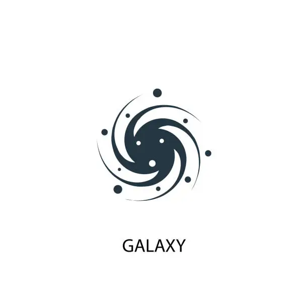 Vector illustration of galaxy icon. Simple element illustration