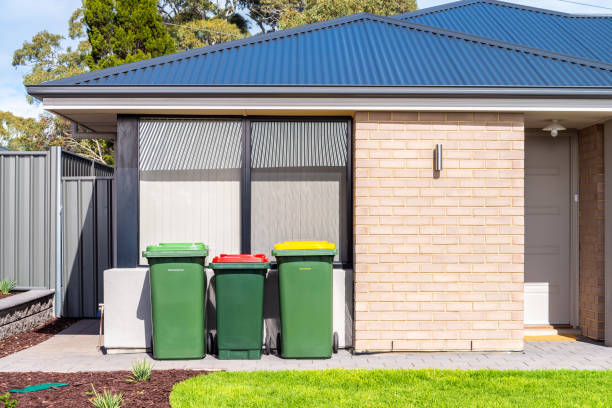 istock Brand new Australian house with waste bins 1154061067