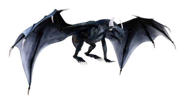 istock 3D illustration fantasy dragon on white 1154064235