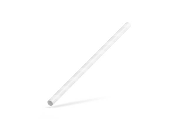 istock Blank white paper straw no gravity mock up isolated 1154066216