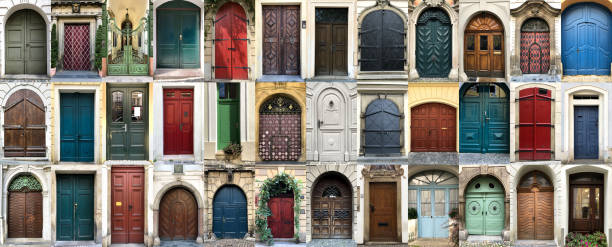 istock Colorful collage of doors 1154066603