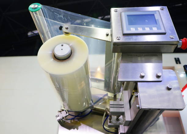 istock Adhesive tapes seal machine 1154067117