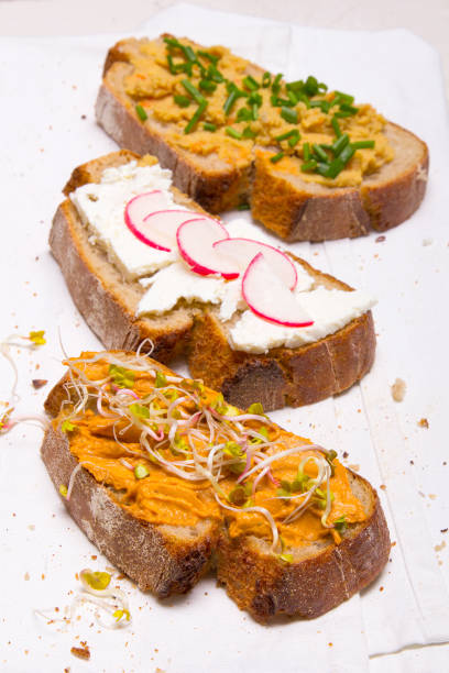istock Healthy breakfast: tasty sandwiches 1154067771