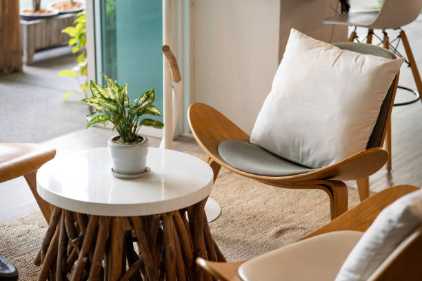 istock Wood Chairs and counters in the cafe 1154070169