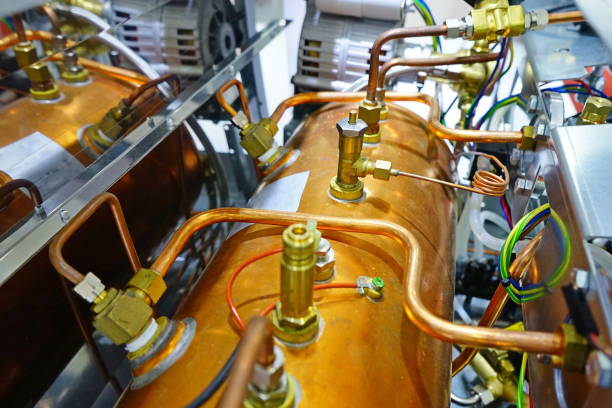 Copper Boiler with espresso mchine