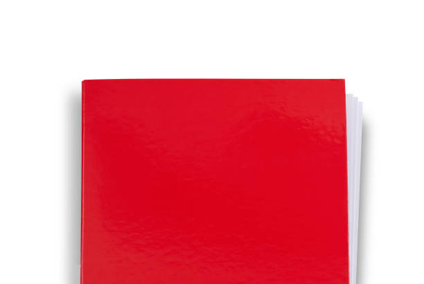 istock Red folder isolated on white. Shot from above 1154070760