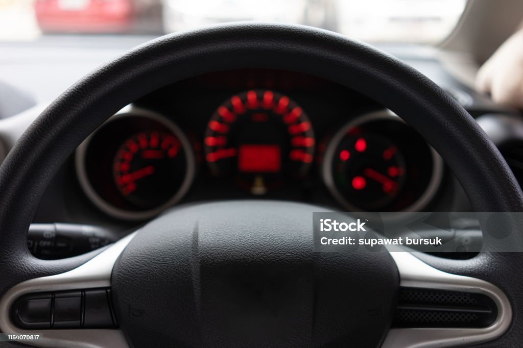 Panelcar Blurred Background With Modern Car Dashboard Modern Automobile Control ...