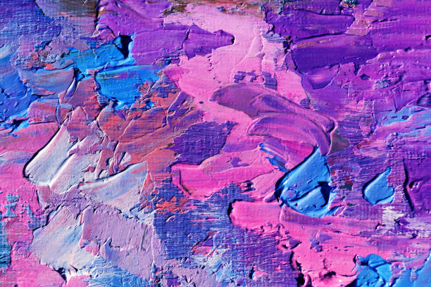 istock abstract oil paint texture on canvas, background 1154074367