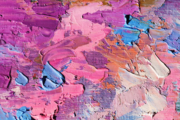 istock abstract oil paint texture on canvas, background 1154074686