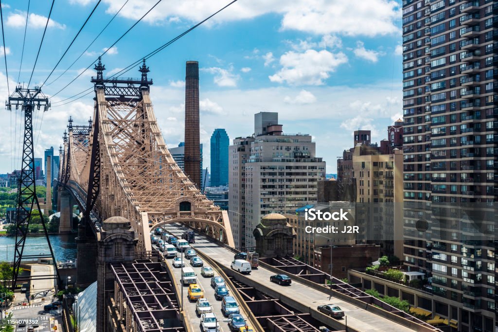 Ed Koch Queensboro Bridge a Manhattan, New York City, USA - Foto stock royalty-free di Acciaio