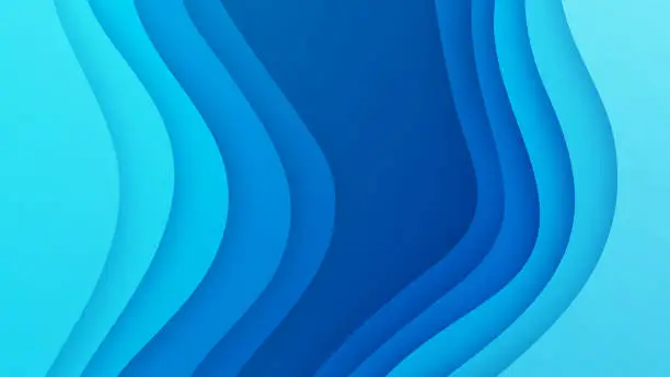 Vector illustration of Layered Blue Gradient Abstract