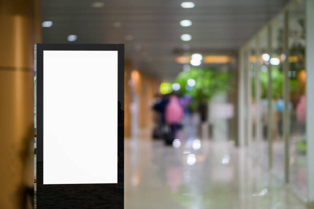 istock Blank billboard At Airport,Empty advertising billboard at aerodrome 1154080370