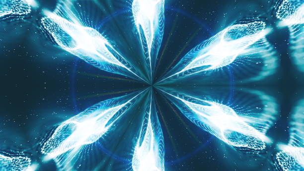 istock Beautiful abstract kaleidoscope - fractal flower, 3d render backdrop, computer generating background 1154090632