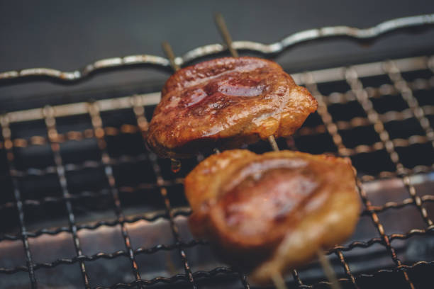 istock Meat  Shashlik Roasting On Grill 1154098245
