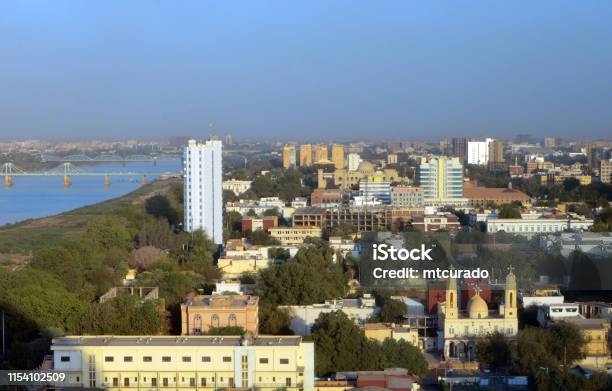 Khartoum Downtown Skyline And The Blue Nile Sudan Stock Photo - Download Image Now - Khartoum, Sudan, Cityscape