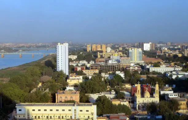 Photo of Khartoum downtown skyline and the Blue Nile, Sudan