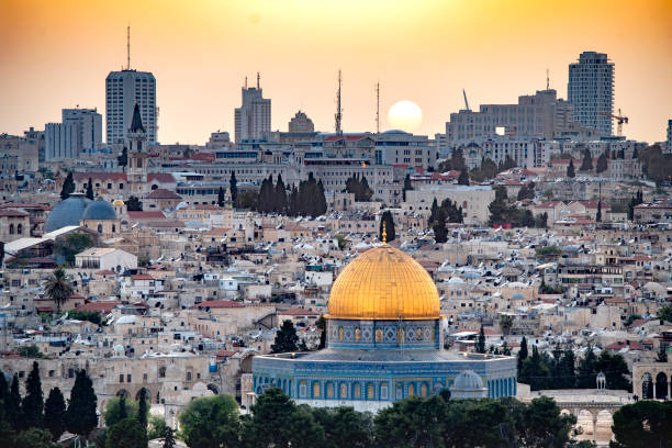 jerusalem - jerusalem israel skyline panoramic imagens e fotografias de stock