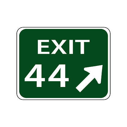 USA traffic road signs.an exit number . vector illustration