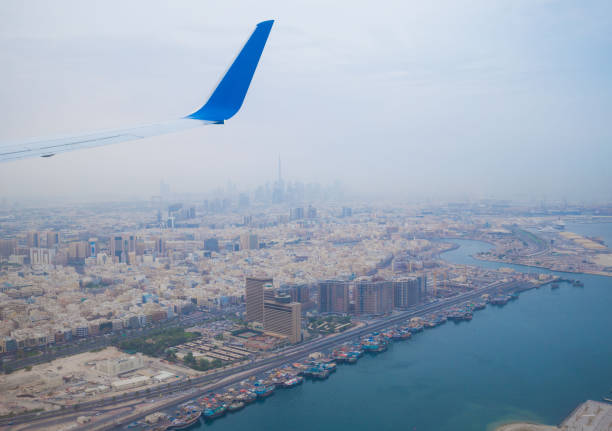 istock UAE.  View on city Dubai in airplane flight 1154115343