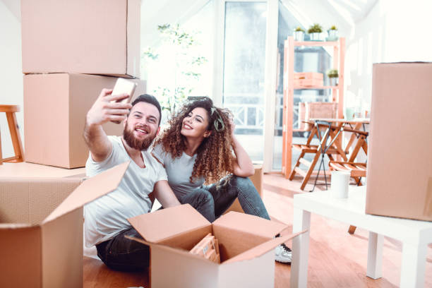 istock Let's Take A Selfie At Our New Home !!! 1154118426