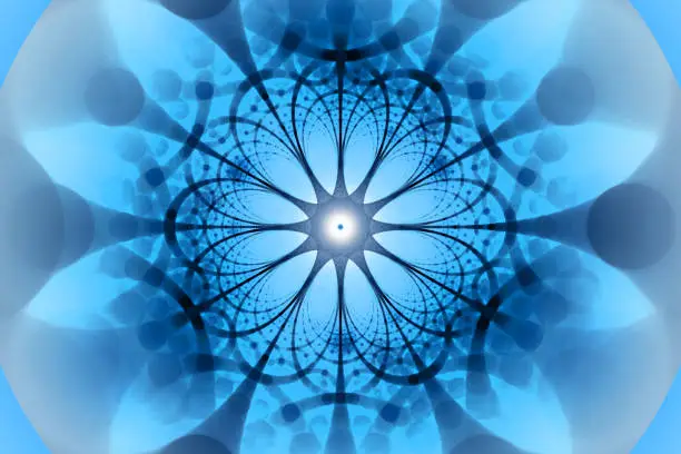 Photo of Blue negative network fractal concept