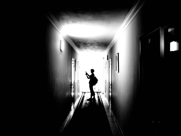 Woman opening the door