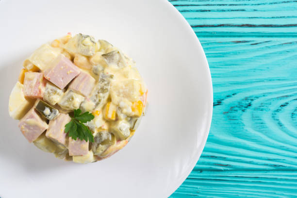 istock Traditional Mayonnaise Russian salad olivier 1154143051