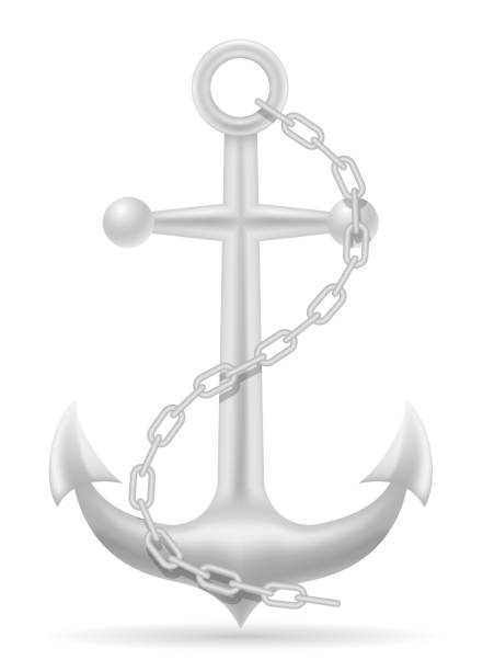 istock sea ​​anchor equipment to hold the ship stock vector illustration 1154151865