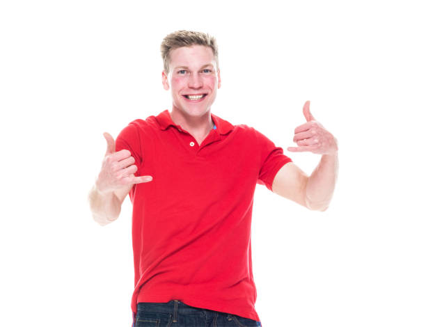 istock Handsome man in red shirt 1154174590
