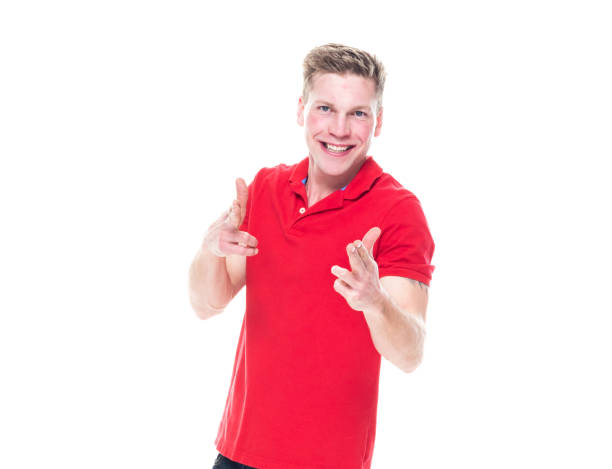 istock Handsome man in red shirt 1154174606