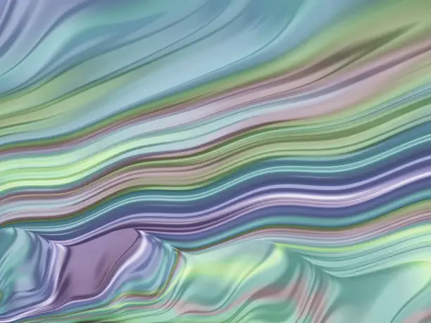 Photo of Wave Pearl Colorful Pastel Background Shiny Swirl Pattern Fractal Fine Art