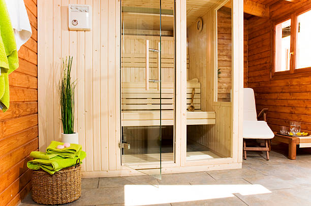 сауна - sauna health spa healthy lifestyle wellbeing стоковые фото и изображения