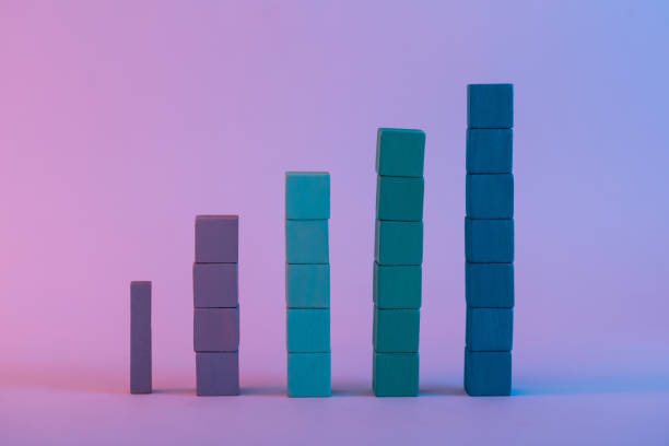 istock Trendy Neon Financial Chart Showing Growth 1154191954