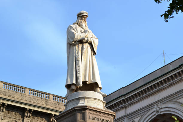 istock Monument to Leonardo da Vinci at Piazza della Scala square in Milan. 1154194128
