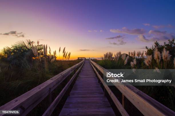 Boardwalk Sunrise Stock Photo - Download Image Now - South Carolina, Charleston - South Carolina, Isle of Palms