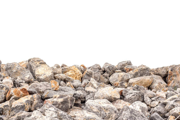 istock Rock stone isolated on white background. 1154218639