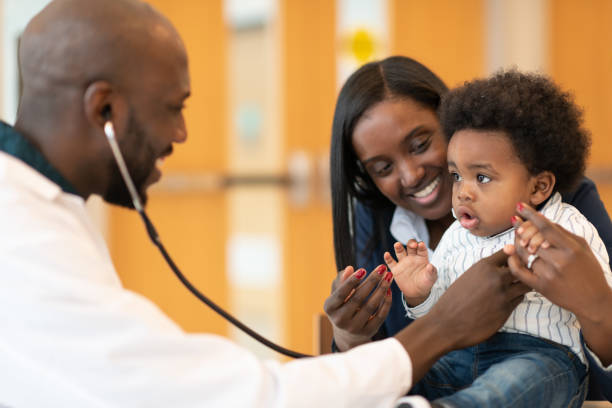 istock Baby with mother at routine medical appointment 1154221043