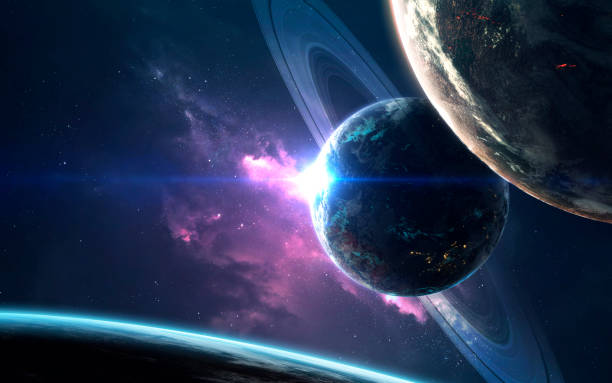 istock Planets and clouds of star dust . Deep space image, science fiction fantasy in high resolution ideal for wallpaper and print. Elements of this image furnished by NASA 1154222745