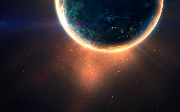 istock Glowing planet. Deep space image, science fiction fantasy in high resolution ideal for wallpaper and print. Elements of this image furnished by NASA 1154222983