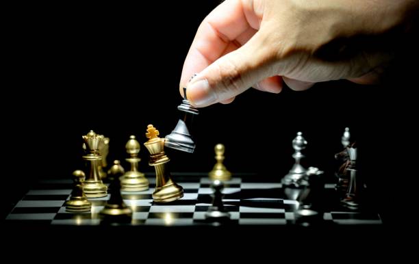 istock chess board game concept for competition and strategy 1154266041
