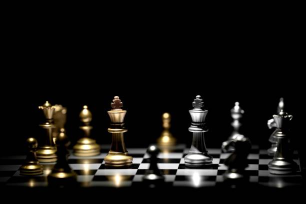 istock chess board game concept for competition and strategy 1154266042
